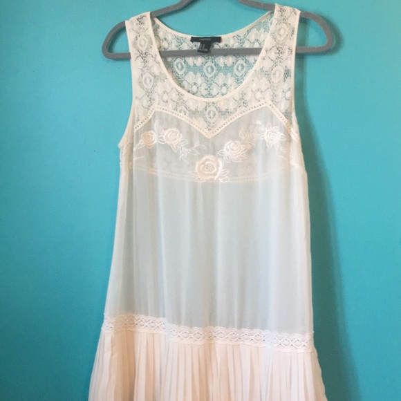 Forever 21 Dresses & Skirts - White sheer dress Forever 21 Dresses & Skirts - White sheer dress